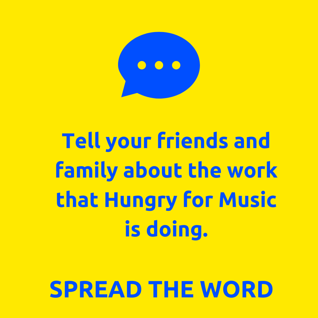 support hungry for music - social media